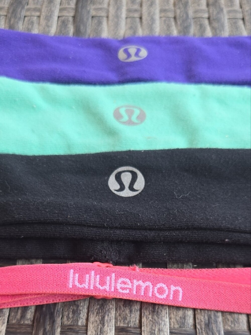 🍋 3 Lululemon Slipless Headbands Bundle (Set of 3) ✨ GUC & 1 Bonus Lulu Band